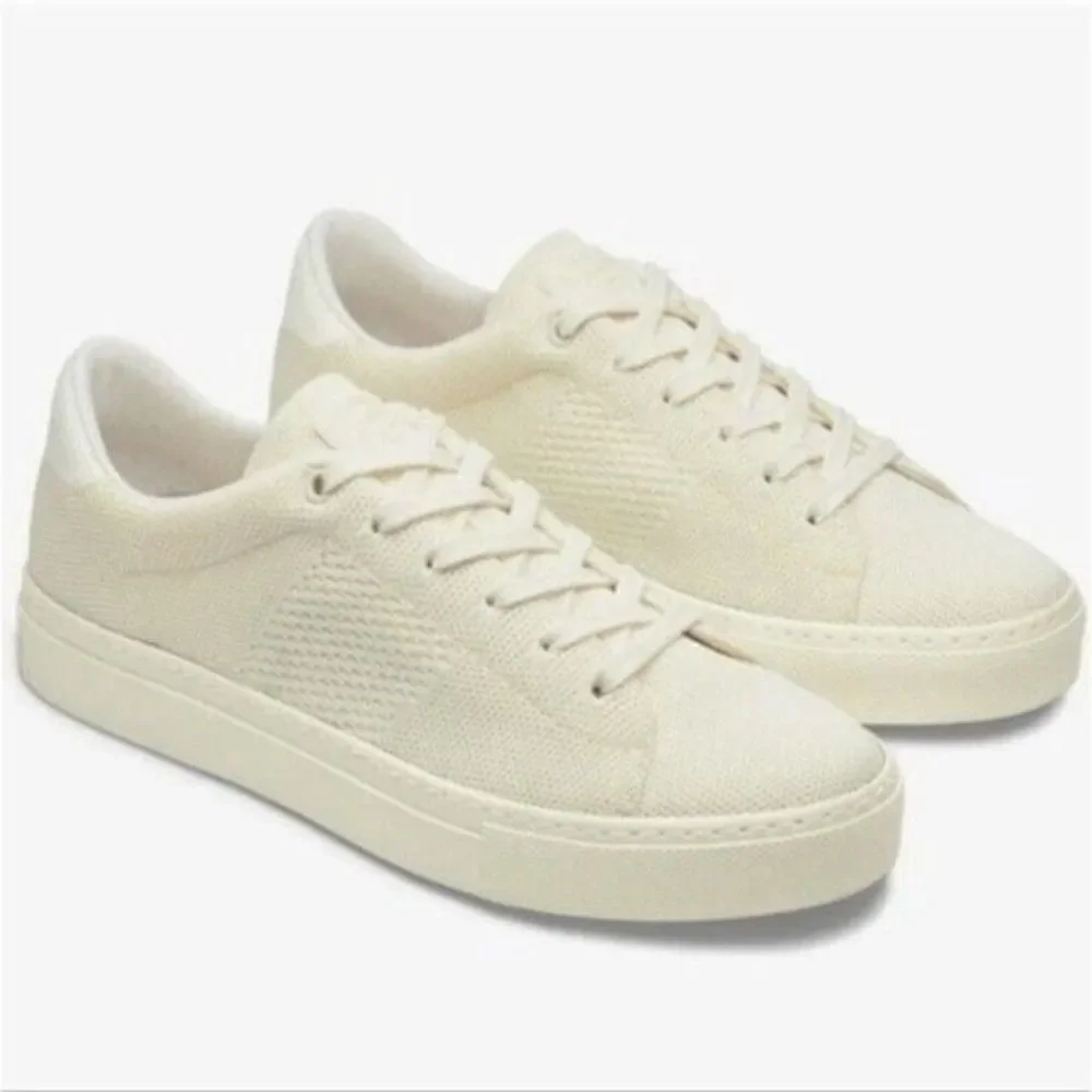 Greats Knit lace up Shoes 9.5 Cream color BoxQ